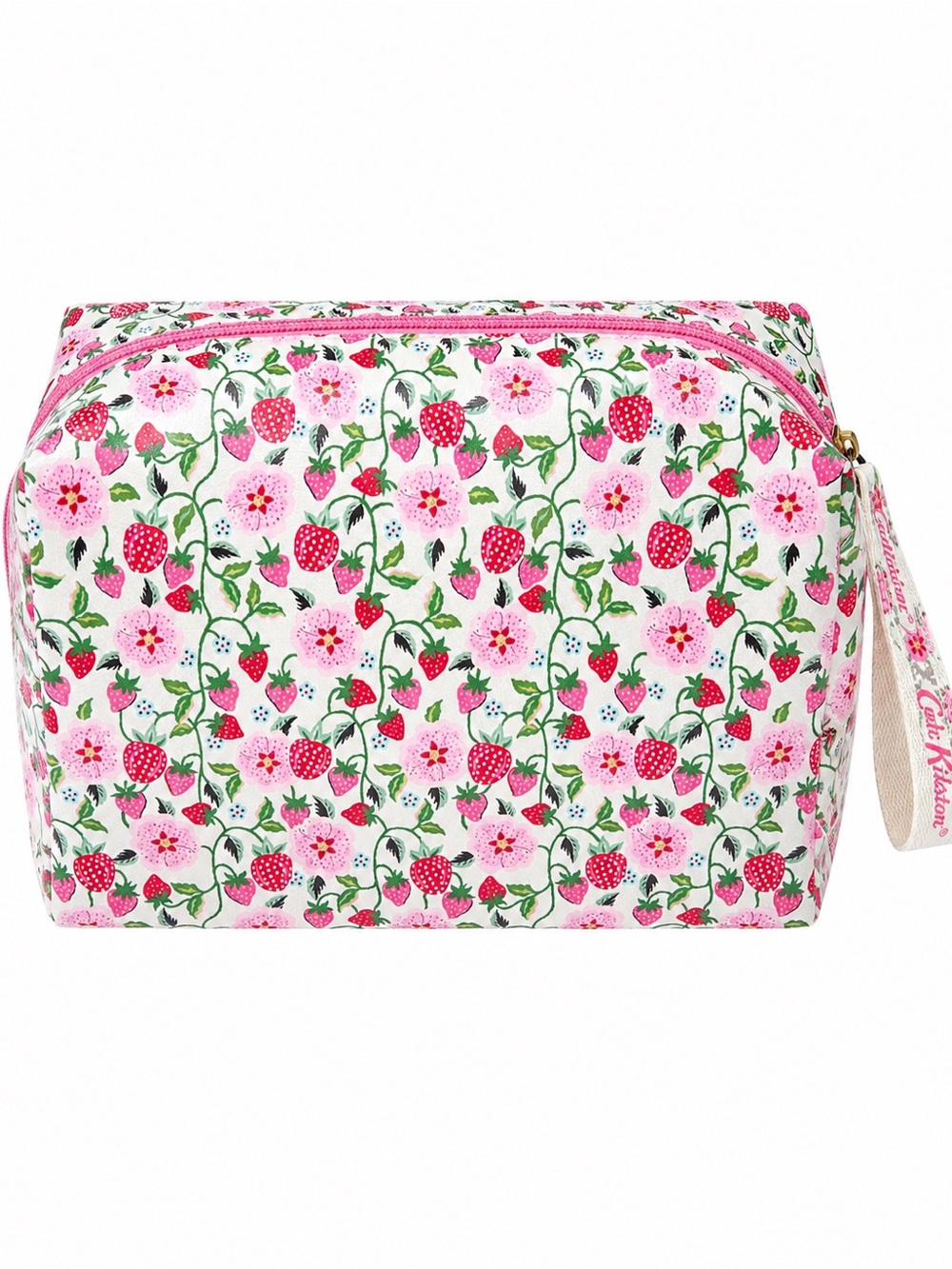 Cath Kidston Pink & Red Strawberry Floral Cosmetic Pouch